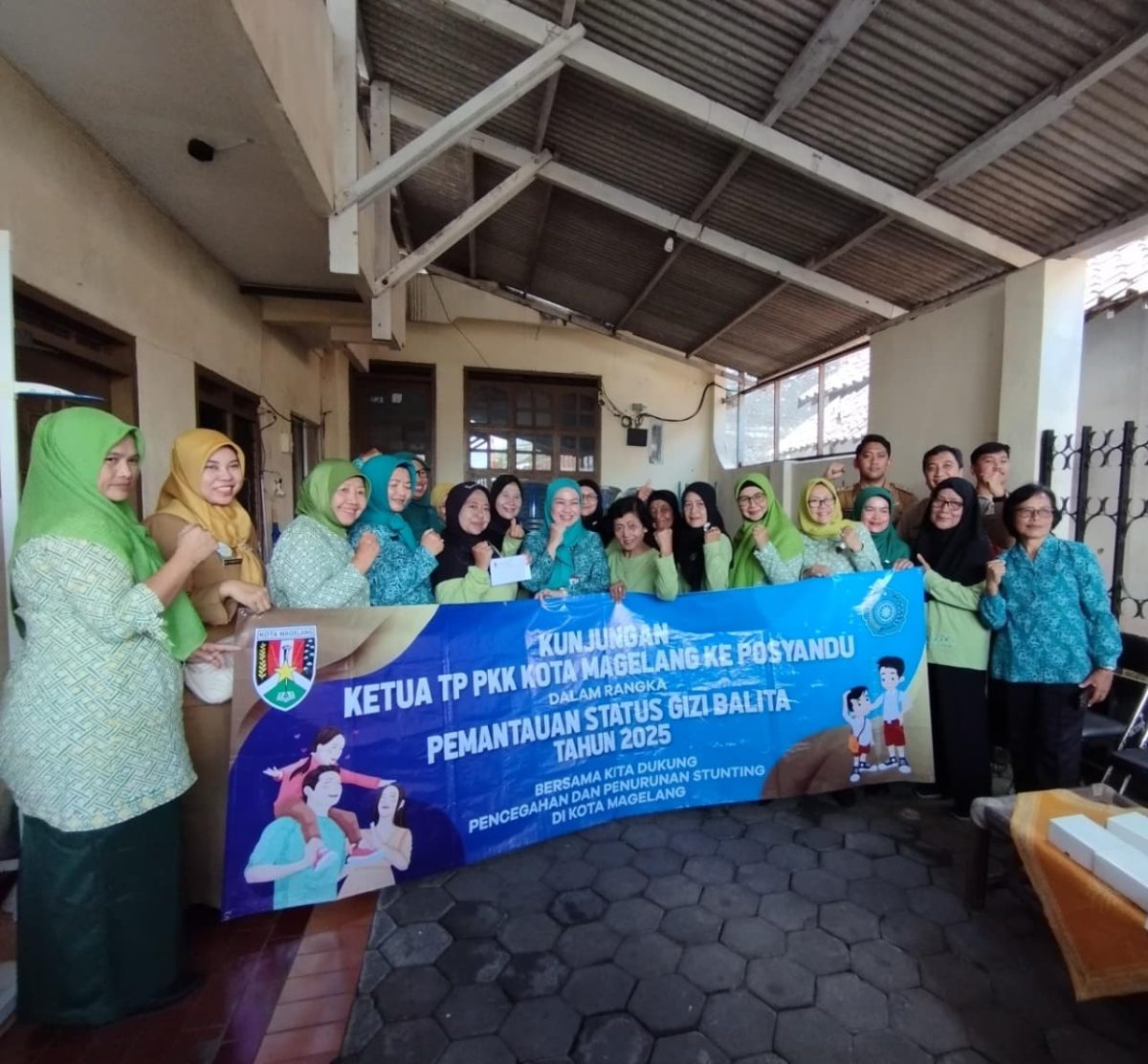 KUNJUNGAN TP-PKK KOTA MAGELANG KE POSYANDU RW 07 DALAM RANGKA PEMANTAUAN STATUD GIZI BALITA TAHUN 2025